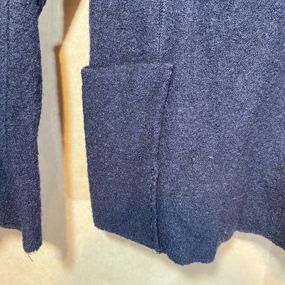 Anthropologie by gro Abrahamson navy boiled wool button jacket size S - Picture 6 of 10